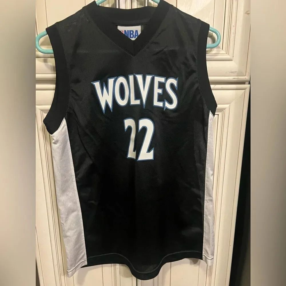 Men’s Andrew Wiggins #22 Adidas Wolves Jersey Size Large 14-18